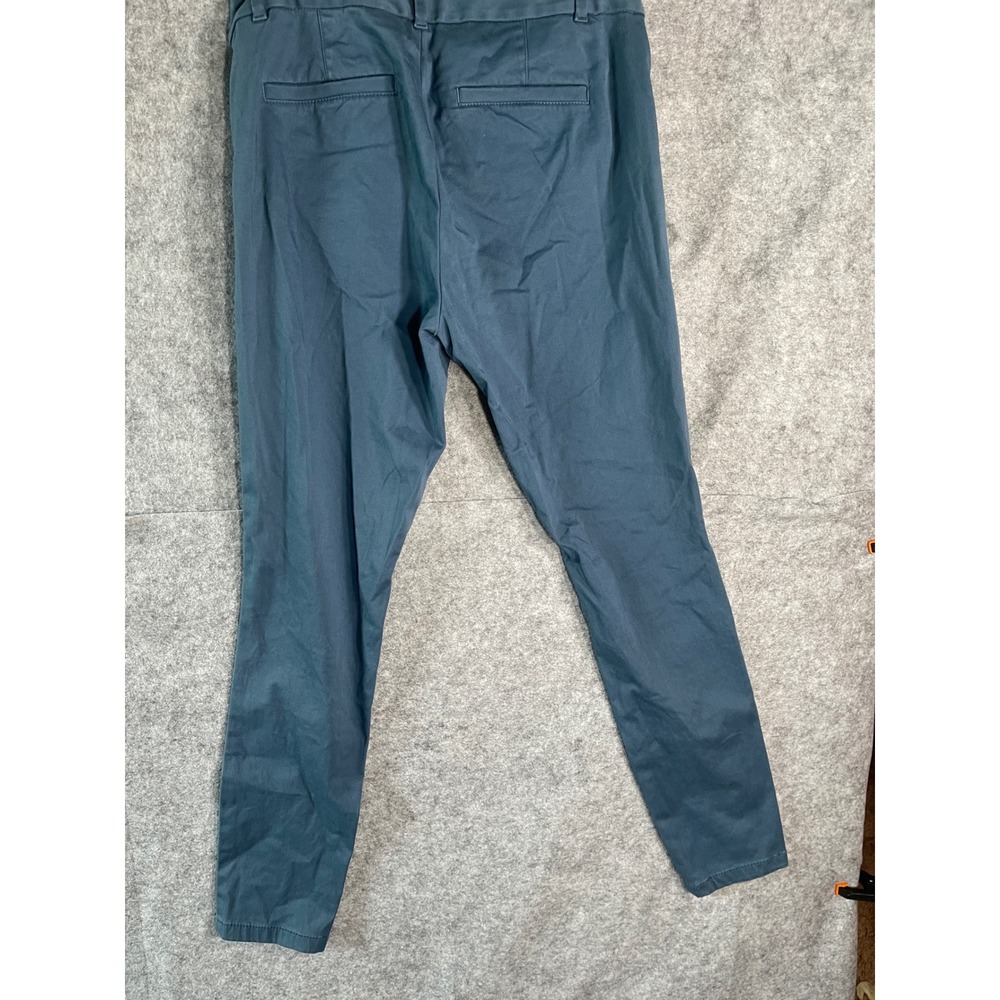 Loft Womens 2P Petite Skinny Ankle Pants Teal Blue Seam Front Trousers Stretch - Picture 8 of 8
